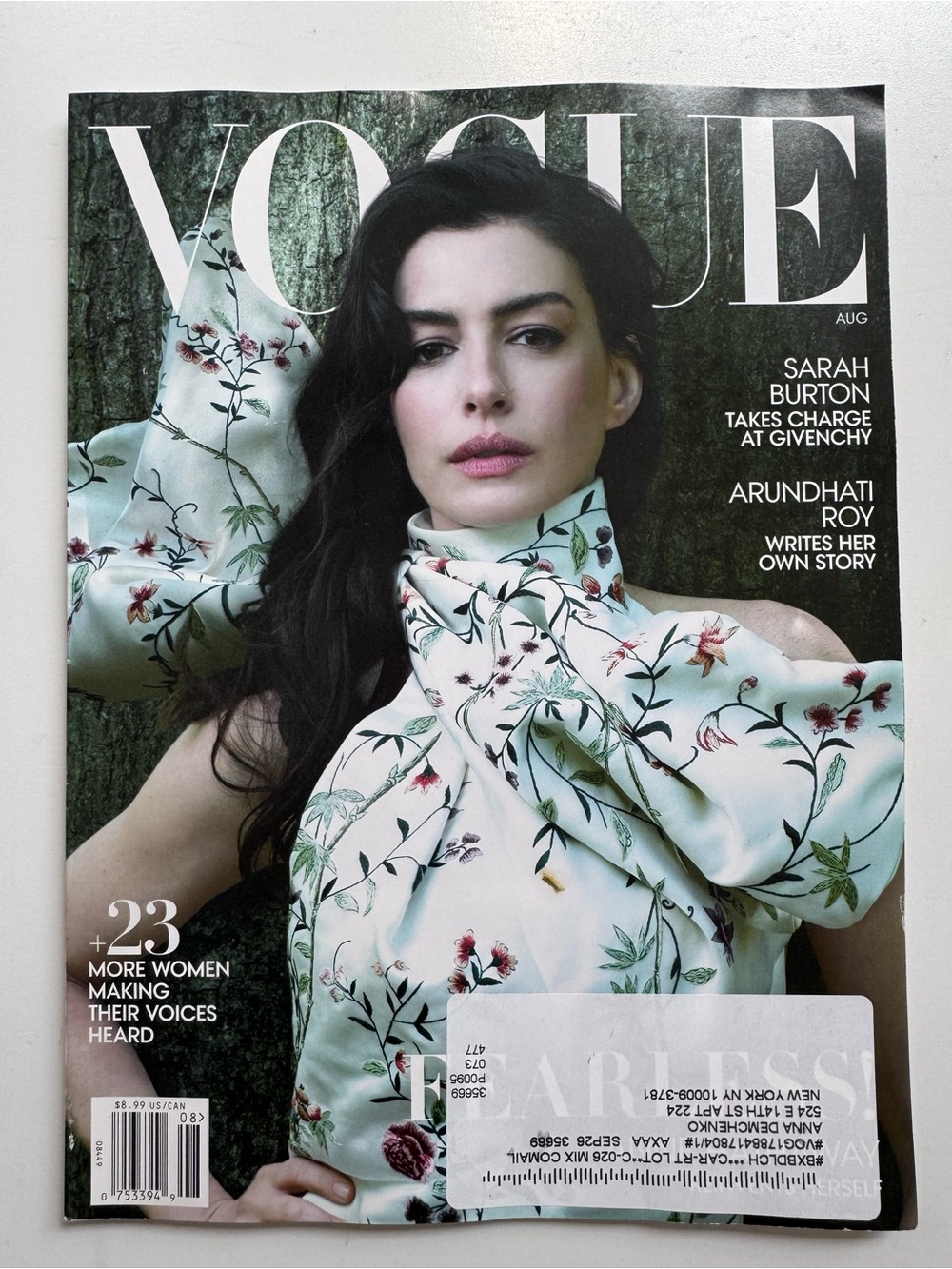 Vogue Magazine August 2025 Issue featuring Anne Hathaway
